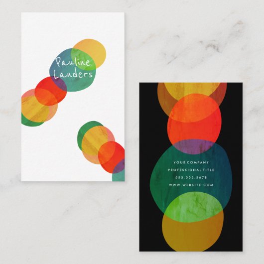 Vormen en kleuren visitekaartje (Voorkant / Achterkant)