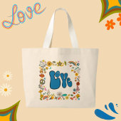 Vormen en symbolen van LOVE 70's Grote Tote Bag