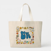 Vormen en symbolen van LOVE 70's Grote Tote Bag (Achterkant)