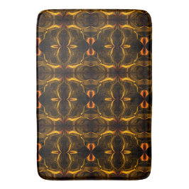 Vormen, 'gouden slagen zweven' over donkere achter badmat