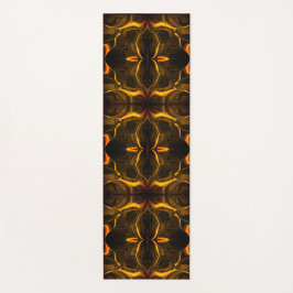 Vormen, 'gouden slagen zweven' over donkere achter yogamat