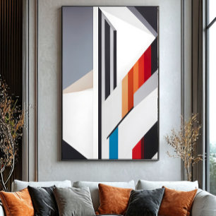Vormen in beweging canvas afdruk