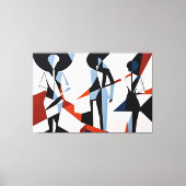 Vormen in dialoog canvas afdruk (Voorkant)