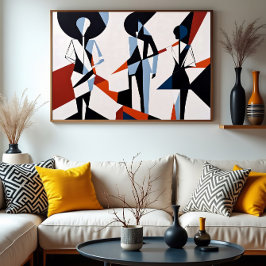 Vormen in dialoog canvas afdruk