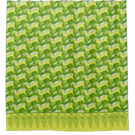 Vormen in Groen op een Gordijn van de Shower