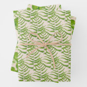 Vormen in Groen op een Reeks van het VerpakkingsPa Inpakpapier Vel (In situ)