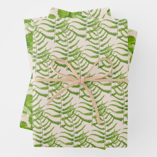 Vormen in Groen op een Reeks van het VerpakkingsPa Inpakpapier Vel (In situ)