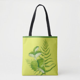 Vormen in het groen op een boodschappentas tote bag
