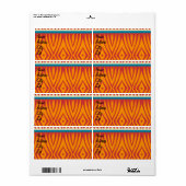 Vormen in retro kleuren etiket (Full Sheet)