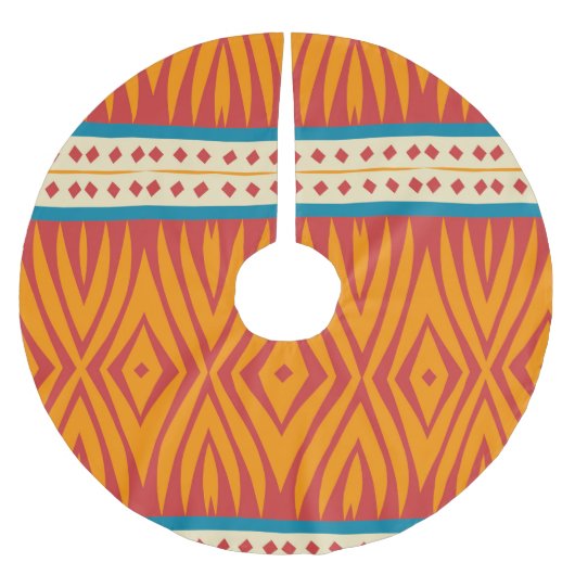 Vormen in retro kleuren kerstboom rok (Voorkant)