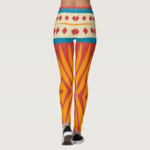 Vormen in retro kleuren leggings (Achterkant)