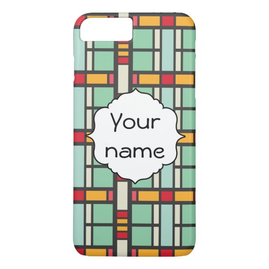 Vormen in retro kleuren patroon Case-Mate iPhone case (Achterkant)