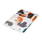 Vormen in retrokleuren, abstract ontwerp badmat (Gekanteld)
