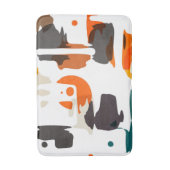 Vormen in retrokleuren, abstract ontwerp badmat (Voorkant Verticaal)