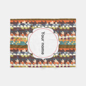 Vormen in retrokleuren, abstract ontwerp fleece deken (Voorkant (Horizontaal))