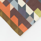 Vormen in retrokleuren, abstract ontwerp fleece deken (Hoek)