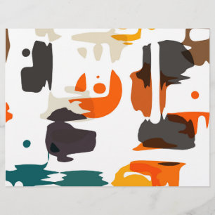 Vormen in retrokleuren, abstract ontwerp flyer