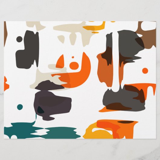 Vormen in retrokleuren, abstract ontwerp flyer (Voorkant)