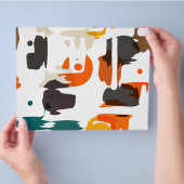 Vormen in retrokleuren, abstract ontwerp flyer (Hand)