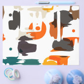 Vormen in retrokleuren, abstract ontwerp flyer (Enkel)
