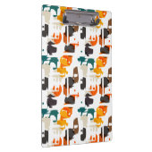 Vormen in retrokleuren, abstract ontwerp klembord (Rechts)