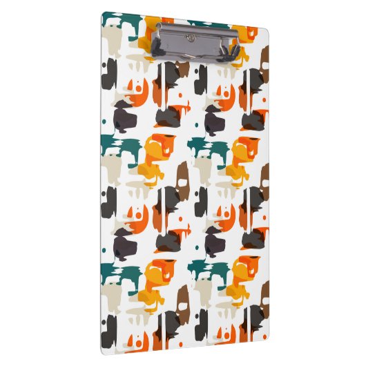 Vormen in retrokleuren, abstract ontwerp klembord (Rechts)