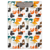 Vormen in retrokleuren, abstract ontwerp klembord (Voorkant)