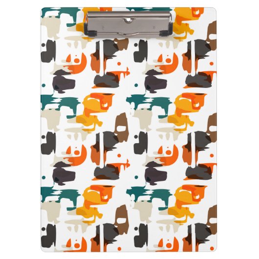 Vormen in retrokleuren, abstract ontwerp klembord (Voorkant)