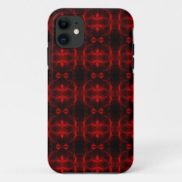 Vormen in rood zwevend op zwarte achtergrond Case-Mate iPhone case