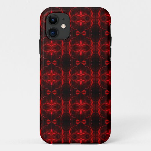 Vormen in rood zwevend op zwarte achtergrond Case-Mate iPhone case (Achterkant)