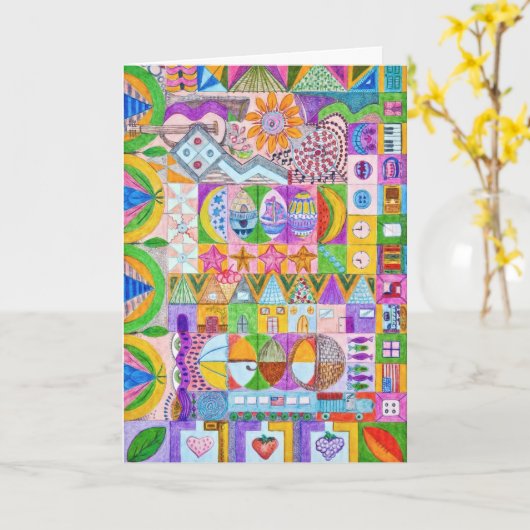 Vormen Kaart (Gele Bloem)