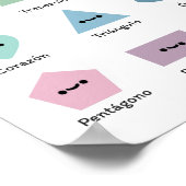 Vormen leren (in het Spaans) Poster (Hoek)