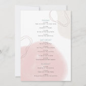 Vormen Lijnen Reisschema Bachelorette Party Weeken Kaart (Achterkant)