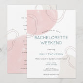 Vormen Lijnen Reisschema Bachelorette Party Weeken Kaart (Voorkant / Achterkant)