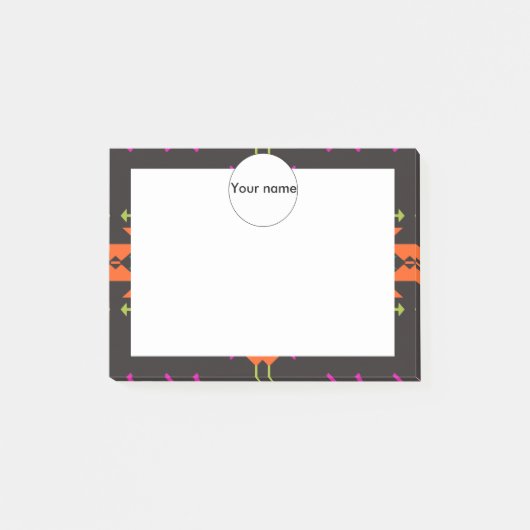 Vormen op een zwarte achtergrond, 54rt post-it® notes (Voorkant)