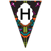 Vormen op een zwarte achtergrond vlaggetjes (Tweede vlag)