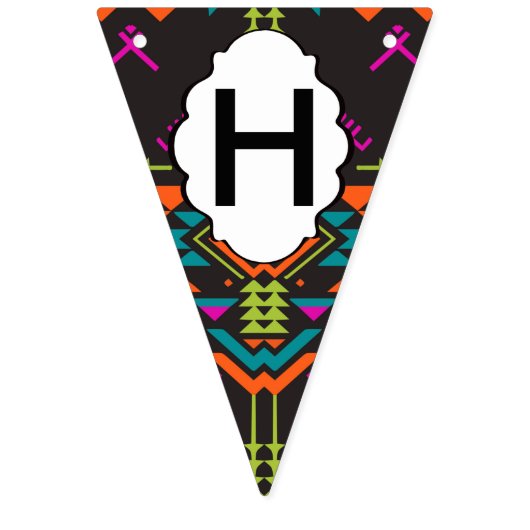 Vormen op een zwarte achtergrond vlaggetjes (Tweede vlag)