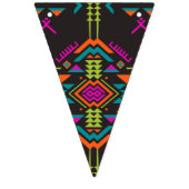 Vormen op een zwarte achtergrond vlaggetjes (Eerste vlag)