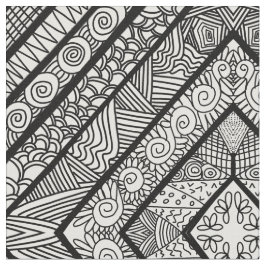 VORMEN PATROON ZWARTE EN WITTE STOF