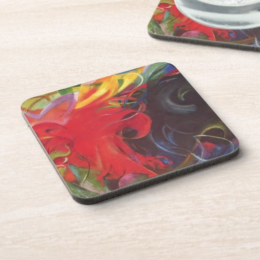 Vormen van Franz Marc,  kunst Bier Onderzetter (Linkerzijde)