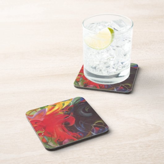 Vormen van Franz Marc, kunst Bier Onderzetter (Rechterzijde)