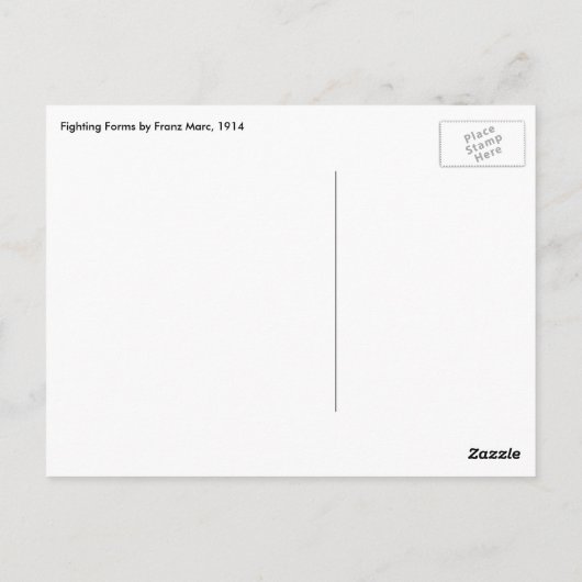Vormen van Franz Marc,  kunst Briefkaart (Achterkant)