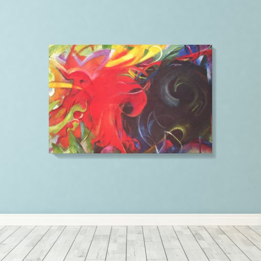 Vormen van Franz Marc, kunst Canvas Afdruk (Insitu (Houten vloer))