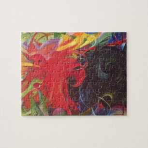Vormen van Franz Marc,  kunst Legpuzzel