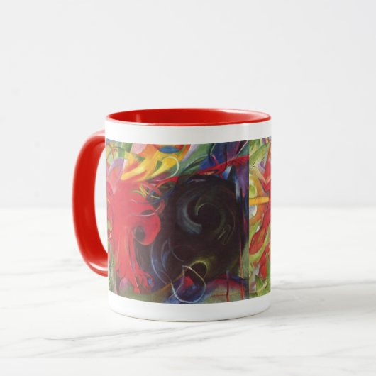 Vormen van Franz Marc,  kunst Mok (Voorkant links)