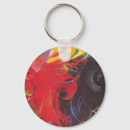 Vormen van Franz Marc, kunst Sleutelhanger (Achterkant)