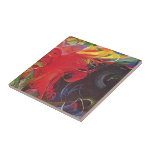 Vormen van Franz Marc,  kunst Tegeltje (Zijkant)
