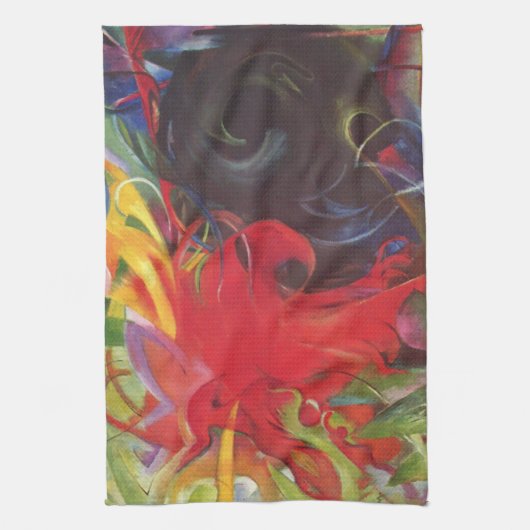 Vormen van Franz Marc,  kunst Theedoek (Verticaal)