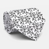 Vormen - Zwart op wit Stropdas (Opgerold)