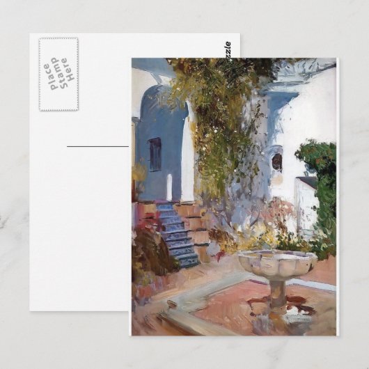 Vormer in Alcazin Sevilla door Joaquín Sorolla Briefkaart (Voorkant / Achterkant)